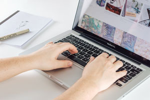 Person working on computer